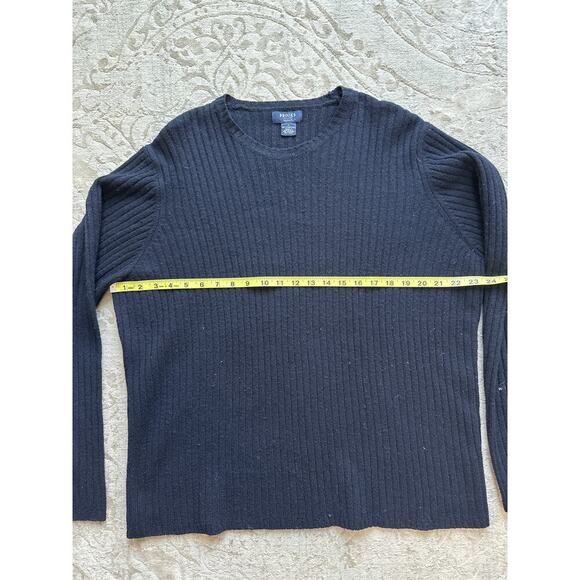 Vintage Brooks Brothers Sport Sweater Men's M 100% Lambswool Navy Ribbed - Picture 5 of 6